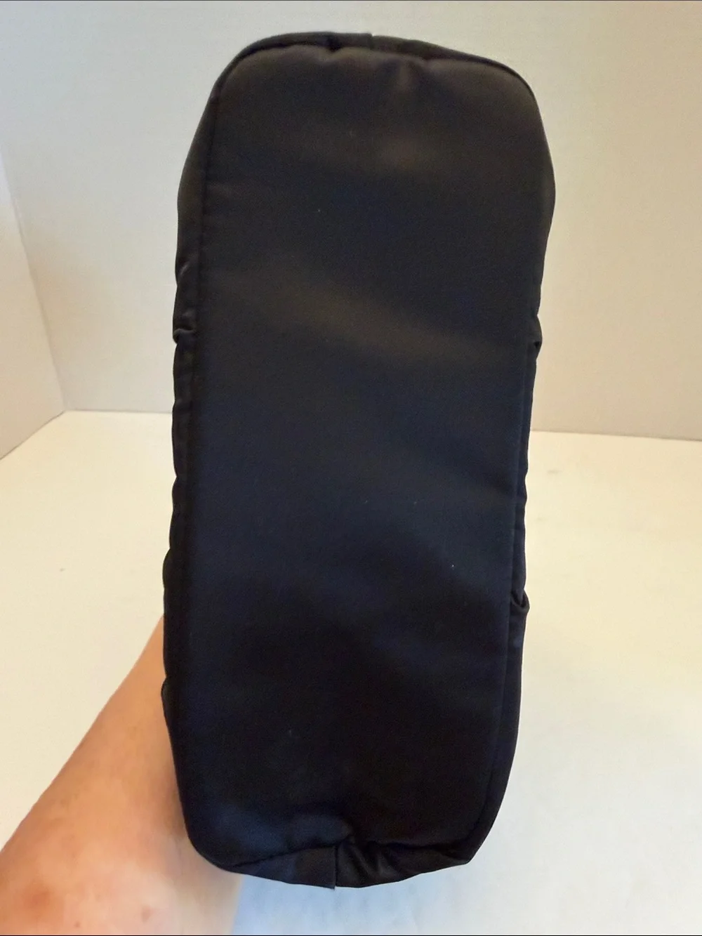 Dior Parfums Black Satin & Patent Trim Cosmetic Pouch with Gold Hardware NWOT